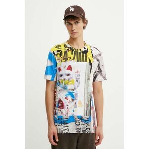 Desigual tricou din bumbac ASAF barbati, culoarea bej, modelator, 24WMTK13 imagine