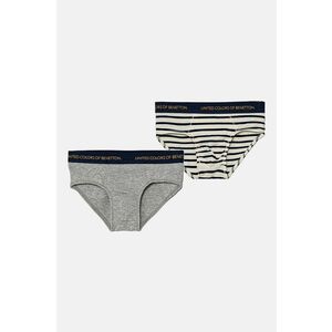 United Colors of Benetton slip copii 2-pack culoarea gri, 3Q4C0S026 imagine