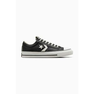 Converse tenisi de piele Star Player 76 barbati, culoarea negru, A06204C imagine