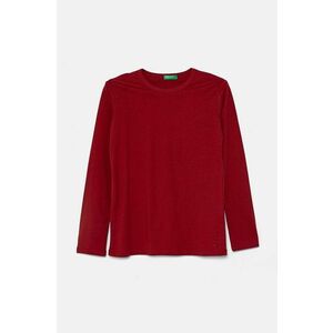 United Colors of Benetton longsleeve din bumbac pentru copii culoarea bordo, 3I1XC10DA imagine