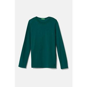 United Colors of Benetton longsleeve din bumbac pentru copii culoarea verde, 3I1XC10DA imagine