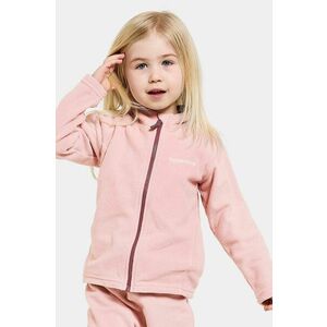 Didriksons bluza copii MONTE KIDS FULLZIP culoarea roz, neted imagine