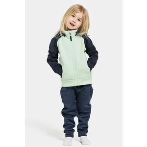 Didriksons bluza copii CORIN KIDS FULLZIP culoarea albastru marin, cu glugă, neted imagine