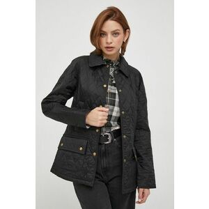 Barbour geaca femei, culoarea negru, de tranzitie imagine