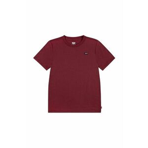 Levi's tricou de bumbac pentru copii culoarea bordo, neted imagine