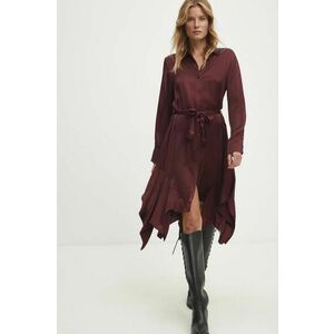 Answear Lab rochie culoarea bordo, mini, drept imagine