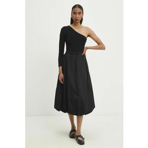 Answear Lab fusta culoarea negru, maxi, evazati imagine