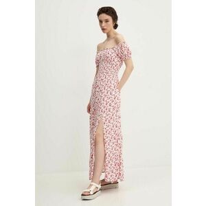 Hollister Co. rochie culoarea alb, maxi, evazati imagine