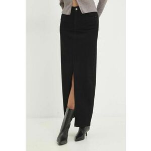 Answear Lab fusta jeans culoarea negru, maxi, creion imagine