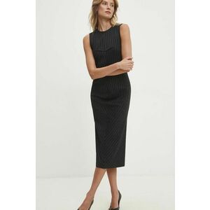 Answear Lab rochie culoarea negru, midi, mulata imagine