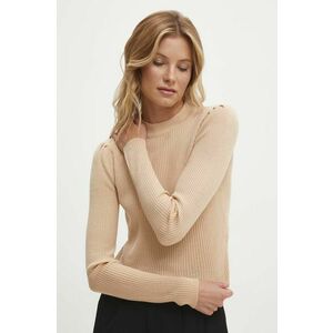 Answear Lab pulover femei, culoarea bej, light, cu turtleneck imagine