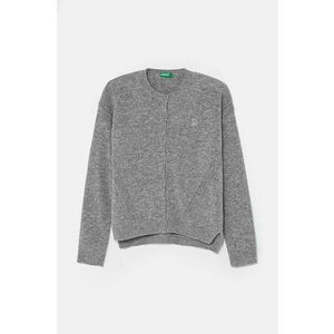 United Colors of Benetton cardigan de lână pentru copii culoarea gri, light, 1244C500N imagine