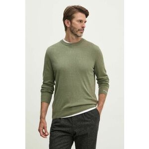 Pepe Jeans pulover din amestec de lana NEW ANDRE CREW NECK barbati, culoarea verde, light, PM702469 imagine