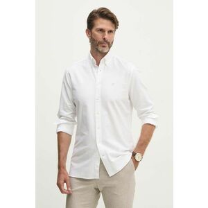 Hackett London camasa din bumbac barbati, culoarea alb, cu guler button-down, slim, HM309361 imagine