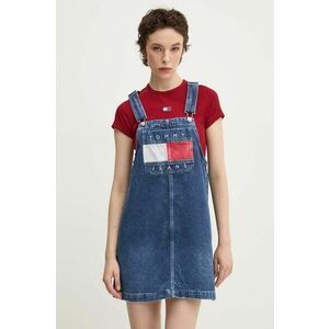 Tommy Jeans rochie jeans mini, evazati, DW0DW18956 imagine