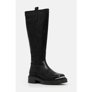 Steve Madden ghete de piele Constance femei, culoarea negru, cu toc plat, SM11003238 imagine