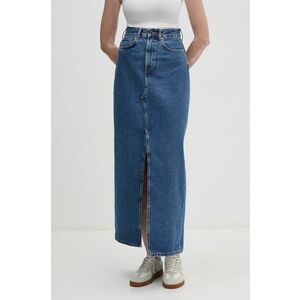 Pepe Jeans fusta jeans MAXI SKIRT HW culoarea albastru marin, maxi, drept, PL901168CT9 imagine