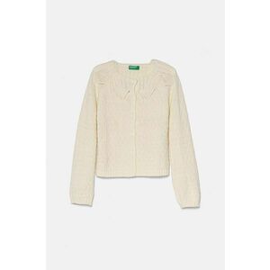 United Colors of Benetton cardigan cu amestec de lână pentru copii culoarea bej, light, 1076G500J imagine