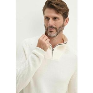 Joop! pulover de lana barbati, culoarea bej, cu turtleneck, 30042682 imagine