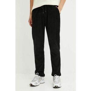 Tommy Jeans pantaloni de catifea cord culoarea negru, mulata, DM0DM19493 imagine