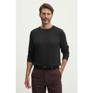 Lindbergh longsleeve din bumbac culoarea negru, neted, 30-403021 imagine