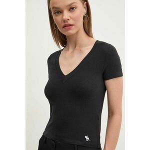 Abercrombie & Fitch tricou femei, culoarea negru imagine