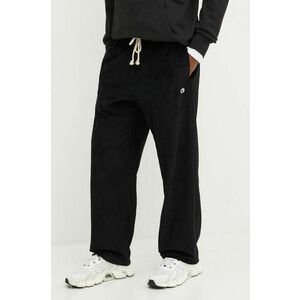 Champion pantaloni de catifea cord culoarea negru, drept, 219293 imagine