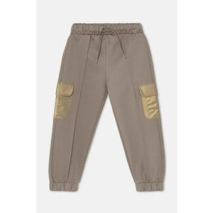 United Colors of Benetton pantaloni de trening pentru copii culoarea bej, neted, 34JZGF043 imagine