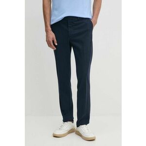 Hackett London pantaloni barbati, culoarea albastru marin, drept, HM212487R imagine