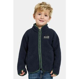 Didriksons hanorac polar pentru copii GIBBS KIDS FULLZIP culoarea albastru marin, neted, 505577 imagine