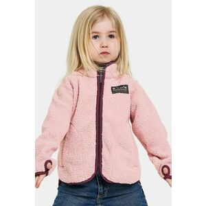 Didriksons hanorac polar pentru copii GIBBS KIDS FULLZIP culoarea roz, neted, 505577 imagine