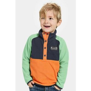 Didriksons hanorac polar pentru copii MONTE KIDS HALF BU culoarea portocaliu, modelator, 505590 imagine