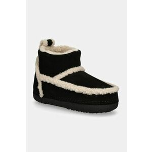 Inuikii cizme de zapada din piele intoarsa Classic Shearling Low culoarea negru, 75101-009 imagine