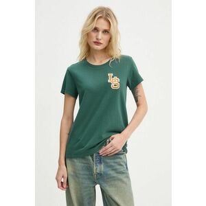 Levi's tricou din bumbac femei, culoarea verde, 17369 imagine