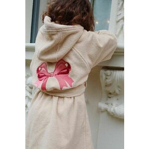 Konges Sløjd halat de baie din bumbac pentru copii TERRY BATHROBE GOTS culoarea bej, KS101706 imagine