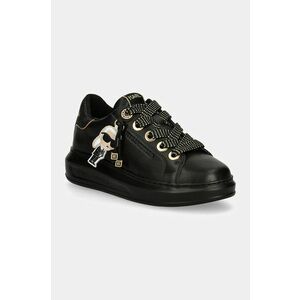 Karl Lagerfeld sneakers din piele KAPRI culoarea negru, KL62574F imagine