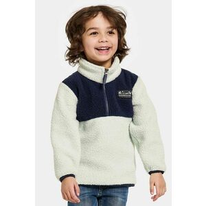 Didriksons hanorac polar pentru copii GOSIG KIDS HALFZIP culoarea verde, modelator, 505536 imagine