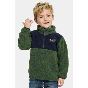 Didriksons hanorac polar pentru copii GOSIG KIDS HALFZIP culoarea verde, modelator, 505536 imagine