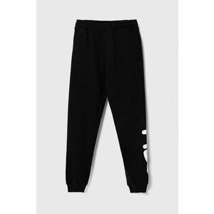 Fila pantaloni copii culoarea negru, cu imprimeu imagine