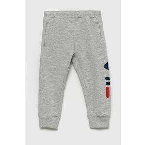 Fila pantaloni de trening pentru copii culoarea gri, cu imprimeu imagine