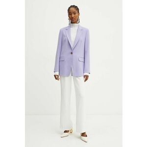 BOSS sacou culoarea violet, un singur rand de nasturi, neted imagine