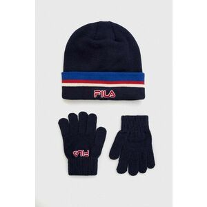 Fila caciula si manusi copii BEREA Set beanies & Gloves culoarea albastru marin imagine