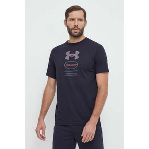 Under Armour tricou barbati, culoarea negru, cu imprimeu imagine