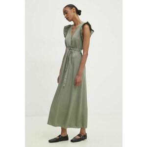 Answear Lab rochie culoarea verde, maxi, evazati imagine