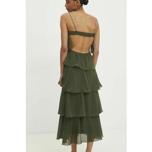 Answear Lab rochie culoarea verde, maxi, evazati imagine