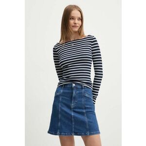 Tommy Jeans longsleeve femei, culoarea albastru marin, DW0DW19817 imagine