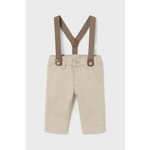 Mayoral Newborn pantaloni bebe culoarea bej, neted, 2521 imagine