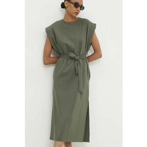 Answear Lab rochie culoarea verde, midi, drept imagine