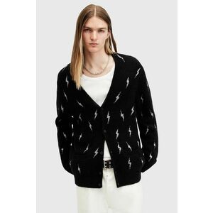 AllSaints cardigan de lana ZAP culoarea negru, M018KB imagine