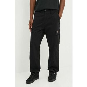 Dickies pantaloni de bumbac JOHNSON culoarea negru, cu fason cargo, DK0A4YF2 imagine